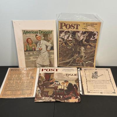 LOT 81: Antique Magazine Advertisement, Menu & More