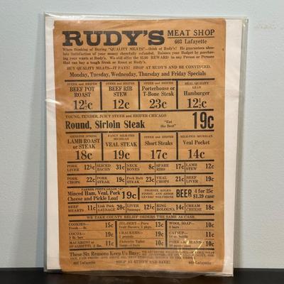 LOT 81: Antique Magazine Advertisement, Menu & More