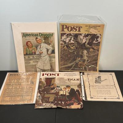 LOT 81: Antique Magazine Advertisement, Menu & More