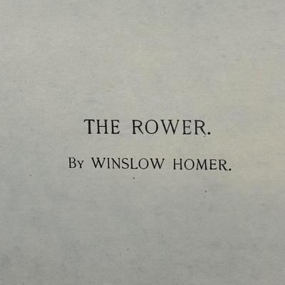LOT 82: The Rower by Winslow Homer, A Wounded Enemy by Howard Pyle & More