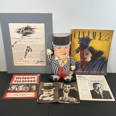LOT 83: Vintage Celebrity Memorabilia Knickerbocker W.C. Fields Talking Doll & More