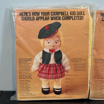 LOT 85: Vintage Campbell’s Soup Collectibles Campbell Kid Dolls NIP, Lunchbox & Thermos, Campbell's Kids Bride & Groom...