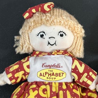 LOT 85: Vintage Campbell’s Soup Collectibles Campbell Kid Dolls NIP, Lunchbox & Thermos, Campbell's Kids Bride & Groom...
