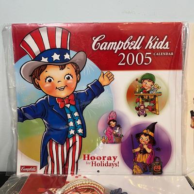 LOT 85: Vintage Campbell’s Soup Collectibles Campbell Kid Dolls NIP, Lunchbox & Thermos, Campbell's Kids Bride & Groom...