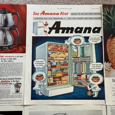 LOT 89: Vintage Magazine Advertisements- Sunbeam, 7Up & More