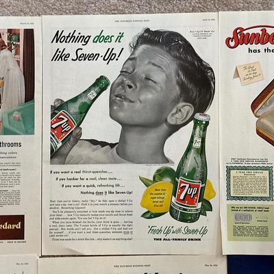 LOT 89: Vintage Magazine Advertisements- Sunbeam, 7Up & More
