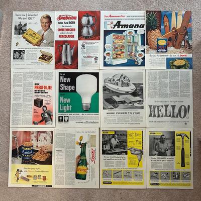 LOT 89: Vintage Magazine Advertisements- Sunbeam, 7Up & More