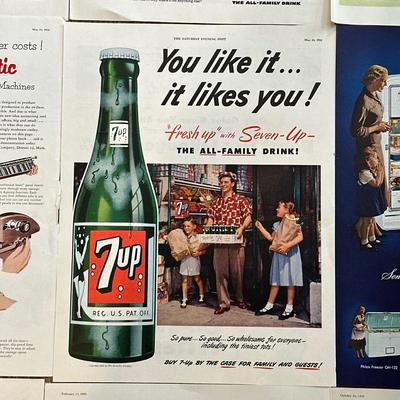 LOT 89: Vintage Magazine Advertisements- Sunbeam, 7Up & More