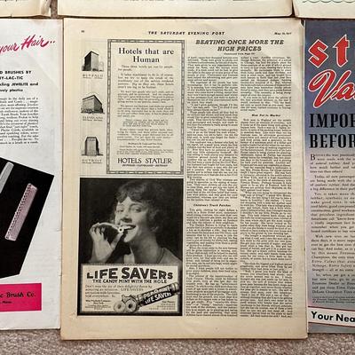LOT 90: Vintage Magazine Advertisements & More - Coca Cola, Cracker Jack & More