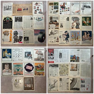LOT 90: Vintage Magazine Advertisements & More - Coca Cola, Cracker Jack & More