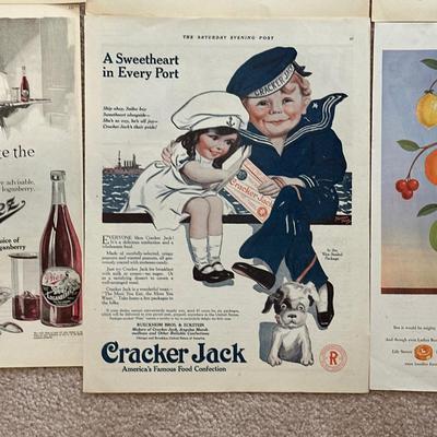 LOT 90: Vintage Magazine Advertisements & More - Coca Cola, Cracker Jack & More