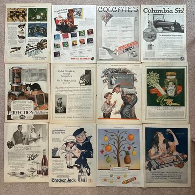 LOT 90: Vintage Magazine Advertisements & More - Coca Cola, Cracker Jack & More