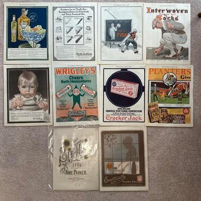 LOT 90: Vintage Magazine Advertisements & More - Coca Cola, Cracker Jack & More