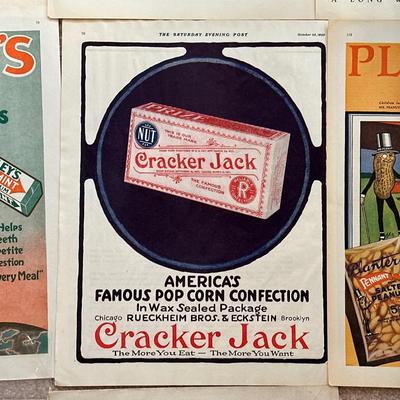 LOT 90: Vintage Magazine Advertisements & More - Coca Cola, Cracker Jack & More