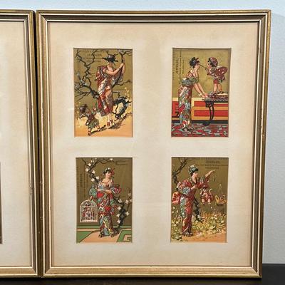 LOT 91: Collection Of Framed Advertising Cards