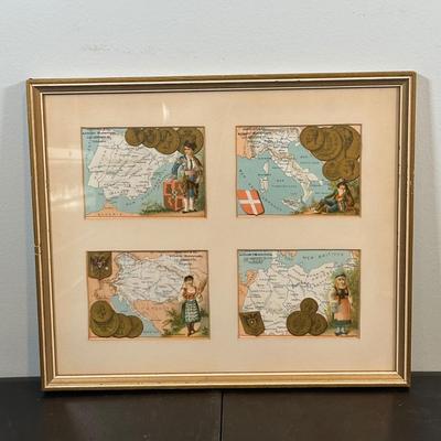 LOT 91: Collection Of Framed Advertising Cards