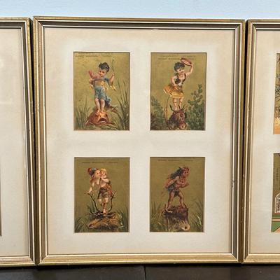 LOT 91: Collection Of Framed Advertising Cards
