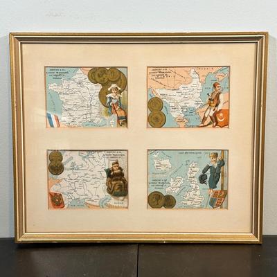 LOT 91: Collection Of Framed Advertising Cards