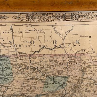 LOT 92: Framed Antique Maps, Leslie's Illustrated Weekly Newspaper Uncle Sam Cover & More