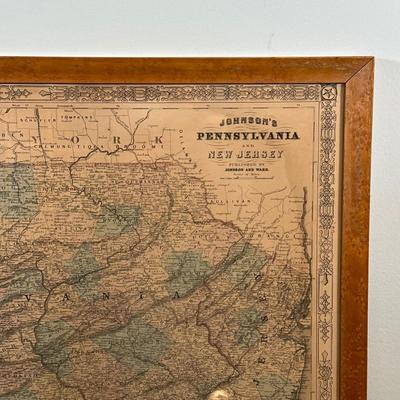 LOT 92: Framed Antique Maps, Leslie's Illustrated Weekly Newspaper Uncle Sam Cover & More