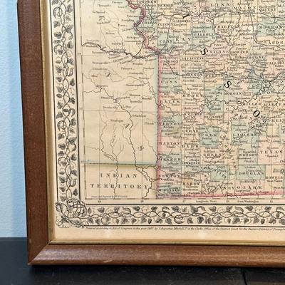 LOT 92: Framed Antique Maps, Leslie's Illustrated Weekly Newspaper Uncle Sam Cover & More
