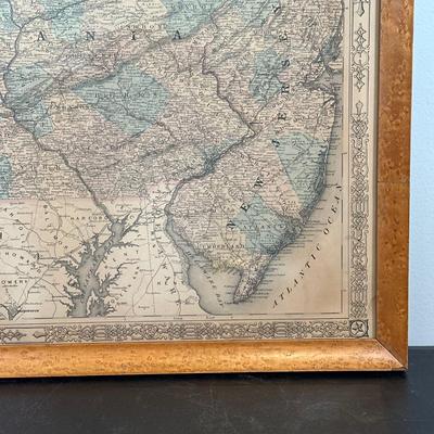 LOT 92: Framed Antique Maps, Leslie's Illustrated Weekly Newspaper Uncle Sam Cover & More