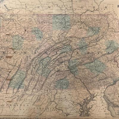LOT 92: Framed Antique Maps, Leslie's Illustrated Weekly Newspaper Uncle Sam Cover & More