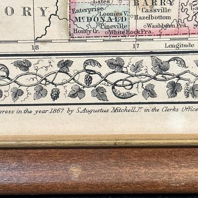 LOT 92: Framed Antique Maps, Leslie's Illustrated Weekly Newspaper Uncle Sam Cover & More