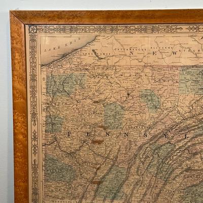LOT 92: Framed Antique Maps, Leslie's Illustrated Weekly Newspaper Uncle Sam Cover & More