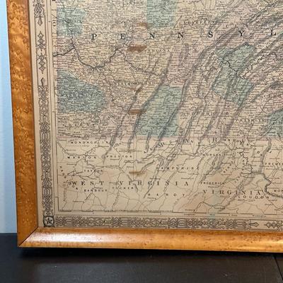 LOT 92: Framed Antique Maps, Leslie's Illustrated Weekly Newspaper Uncle Sam Cover & More