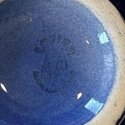Lofisa Guatemalan blue trinket box & small oil lamp