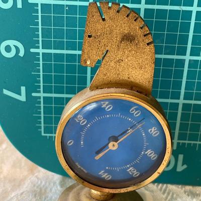 Golden Peacock tin & German horse thermostat
