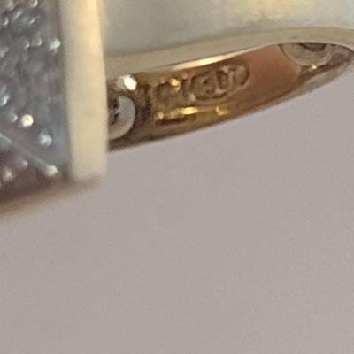 14 Karat Yellow Gold and Gemstone Ring- Size 3 1/4- Approx Weight 8.6 Grams (#12)