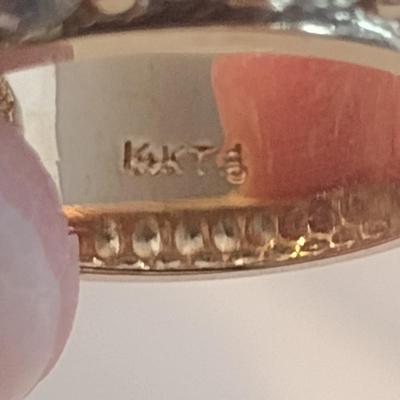 14 Karat Yellow Gold and Gemstone Ring- Size 6- Approx Weight 9.2 Grams (#14)