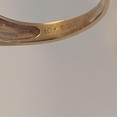 10 Karat Yellow Gold and Gemstone Ring- Size 3 3/4- Approx Weight 3.3 Grams (#16)