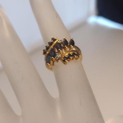10 Karat Yellow Gold and Gemstone Ring- Size 3 3/4- Approx Weight 3.3 Grams (#16)