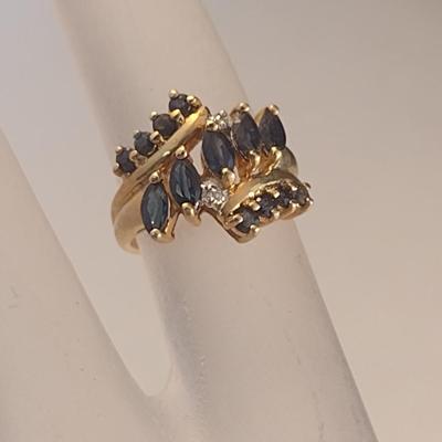10 Karat Yellow Gold and Gemstone Ring- Size 3 3/4- Approx Weight 3.3 Grams (#16)