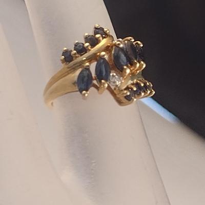 10 Karat Yellow Gold and Gemstone Ring- Size 3 3/4- Approx Weight 3.3 Grams (#16)