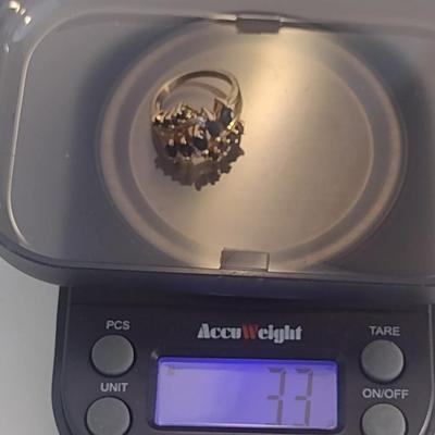 10 Karat Yellow Gold and Gemstone Ring- Size 3 3/4- Approx Weight 3.3 Grams (#16)