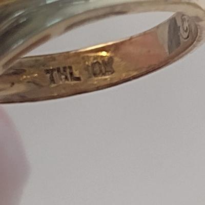 10 Karat Yellow Gold and Gemstone Ring- Size 6- Approx Weight 3.7 Grams (#20)
