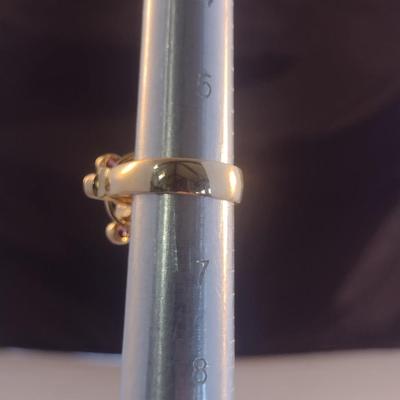 14 Karat Yellow Gold and Gemstone Ring- Size 6- Approx Weight 12.3 Grams (#21)