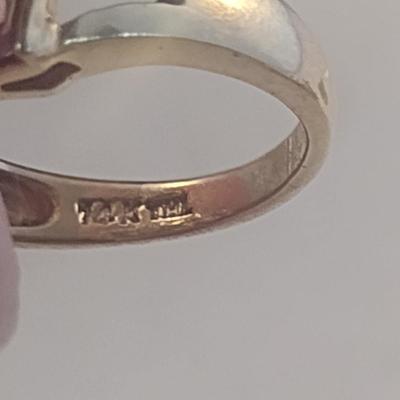 14 Karat Yellow Gold and Gemstone Ring- Size 5 3/4- Approx Weight 6.0 Grams (#22)