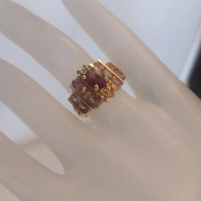 14 Karat Yellow Gold and Gemstone Ring- Size 5 3/4- Approx Weight 6.0 Grams (#22)