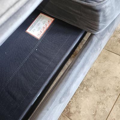 Clean Blue Couch with Hideaway Bed