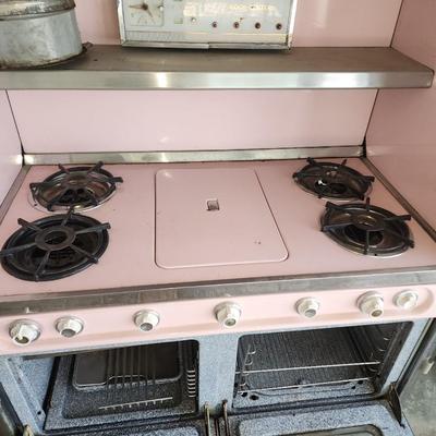 Vintage Western Holly Pink Gas Stove
