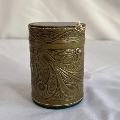 Vintage Leather Dice Cup, Smokin’ Joe Matches, and Several Marbles (GB-DZ)