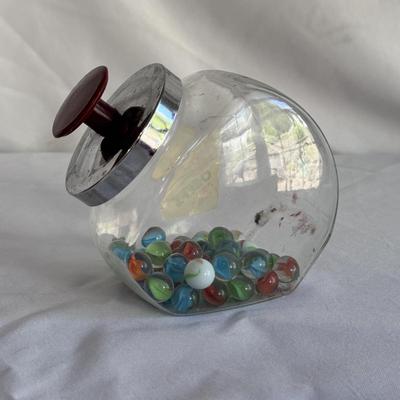 Vintage Leather Dice Cup, Smokin’ Joe Matches, and Several Marbles (GB-DZ)