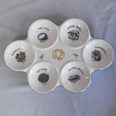 Ceramic Passover Seder Plate and Other Jewish Ceremonial Items (GB-DZ)