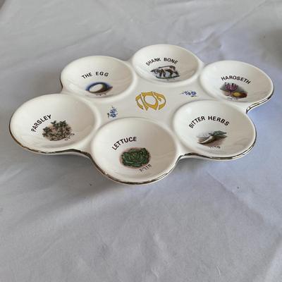 Ceramic Passover Seder Plate and Other Jewish Ceremonial Items (GB-DZ)