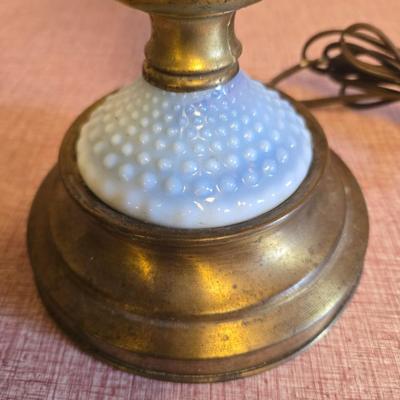 Blue hobnail Table Lamp